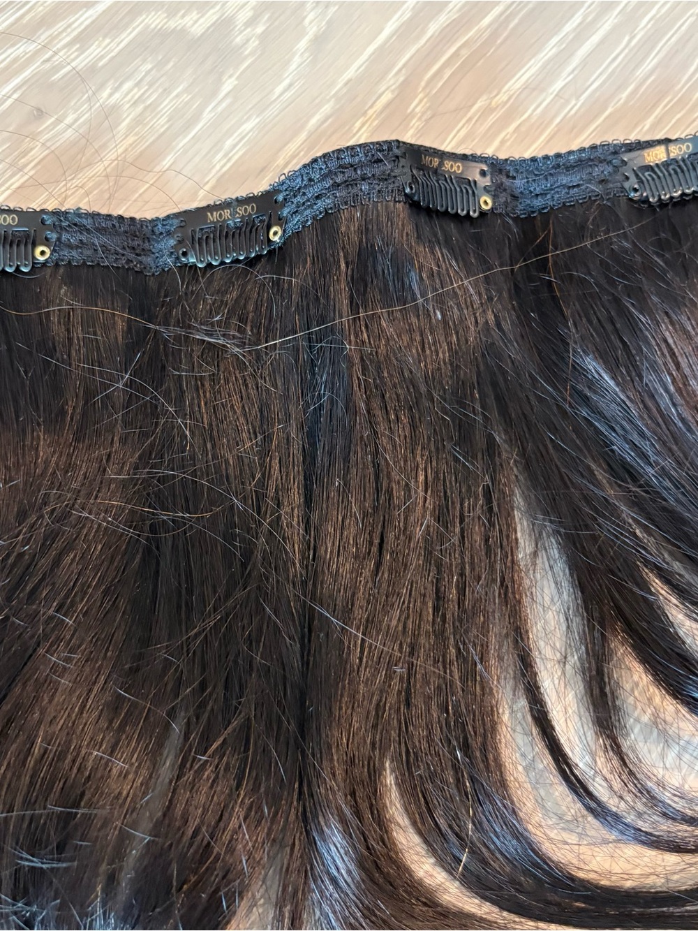 Darkest brown/natural black Clip-In Hair Extensions Set – Natural Black - Picture 6 of 9